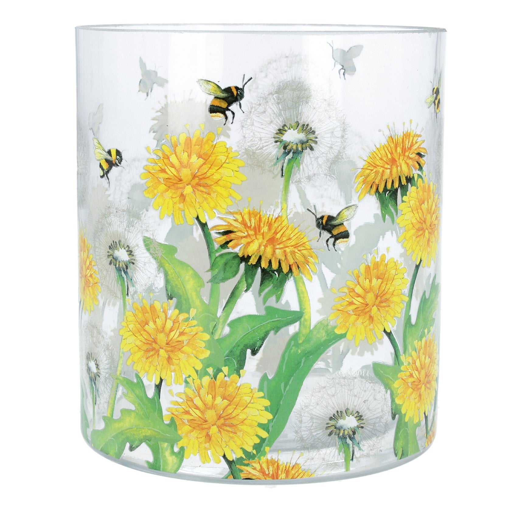 Dandelion & Bee Glass Tealight Holder - Large