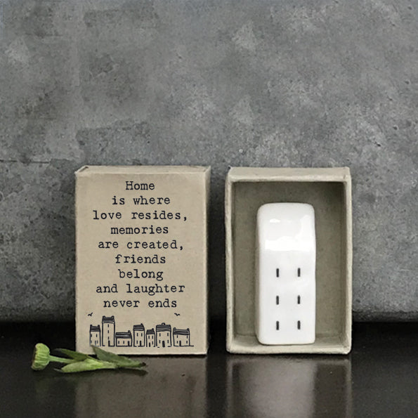 East of India Matchbox Home Is Where Love Resides
