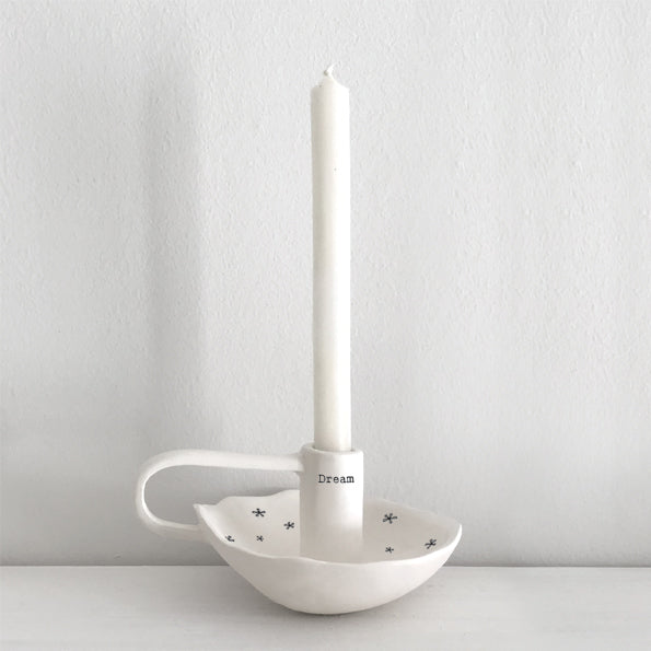 East of India Porcelain Candle Holder Dream