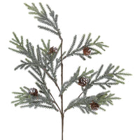 Thumbnail for Fine Glittered Fir Branch with Cones