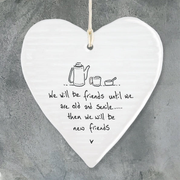 East Of India New Friends Porcelain Heart