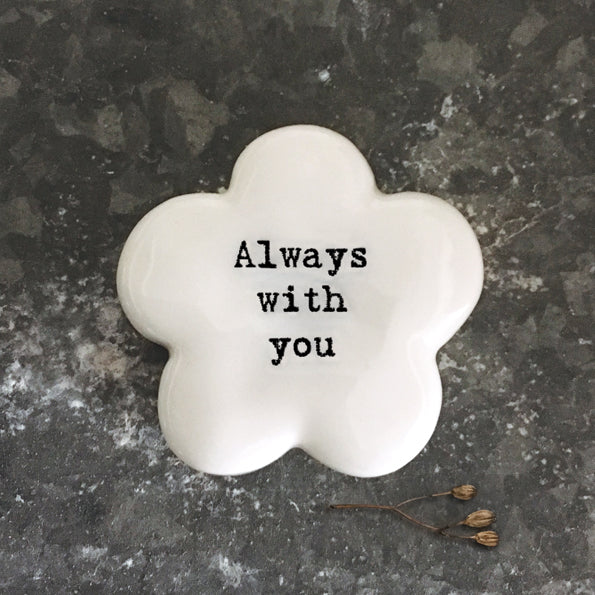 East Of India Always With You White Flower Token