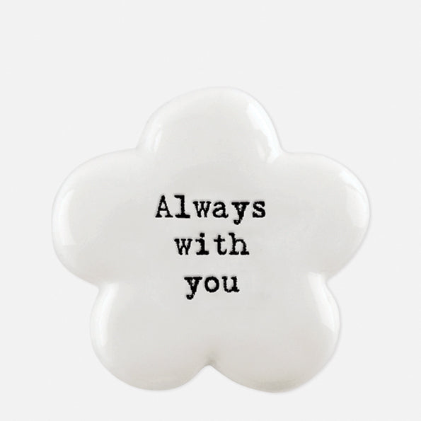 East Of India Always With You White Flower Token