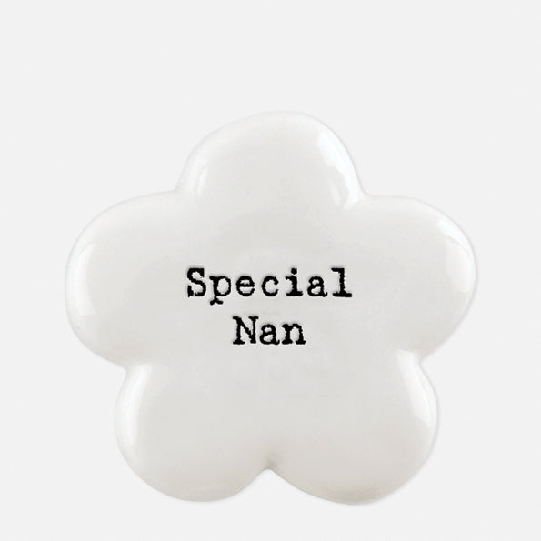 East Of India Special Nan White Flower Token