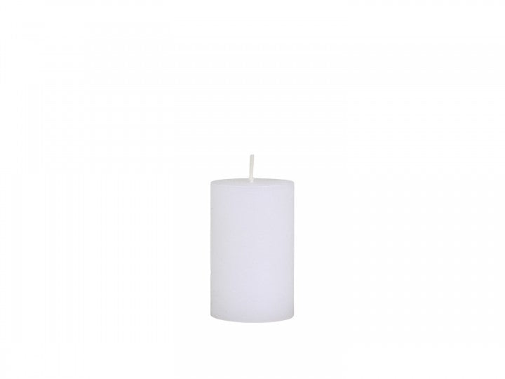 Small White Rustic Pillar Candle