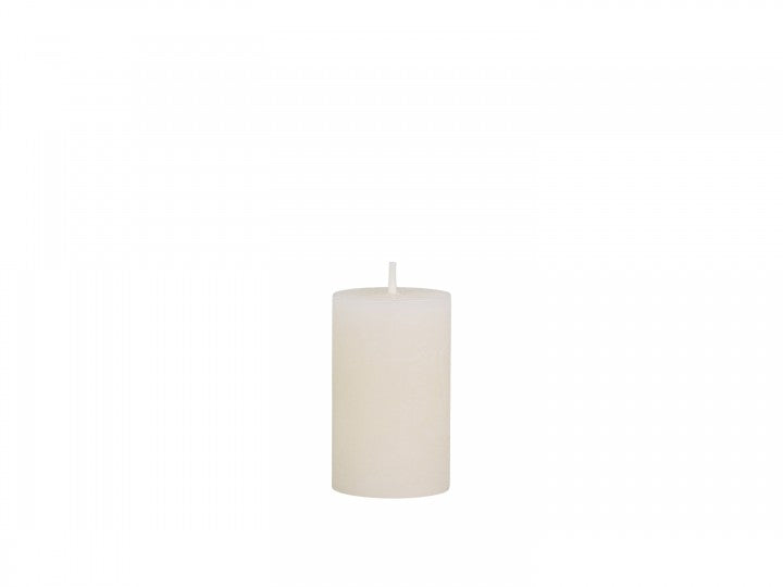 Small Cream Rustic Pillar Candle