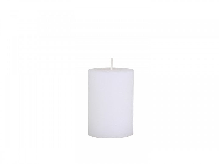 Medium White Rustic Pillar Candle