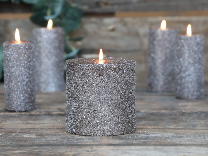Mocca Rustic Glitter Candle