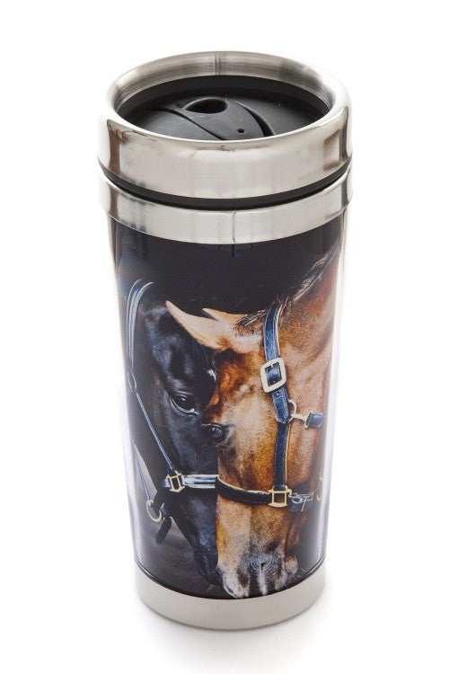 Old Friends Horses Thermal Mug