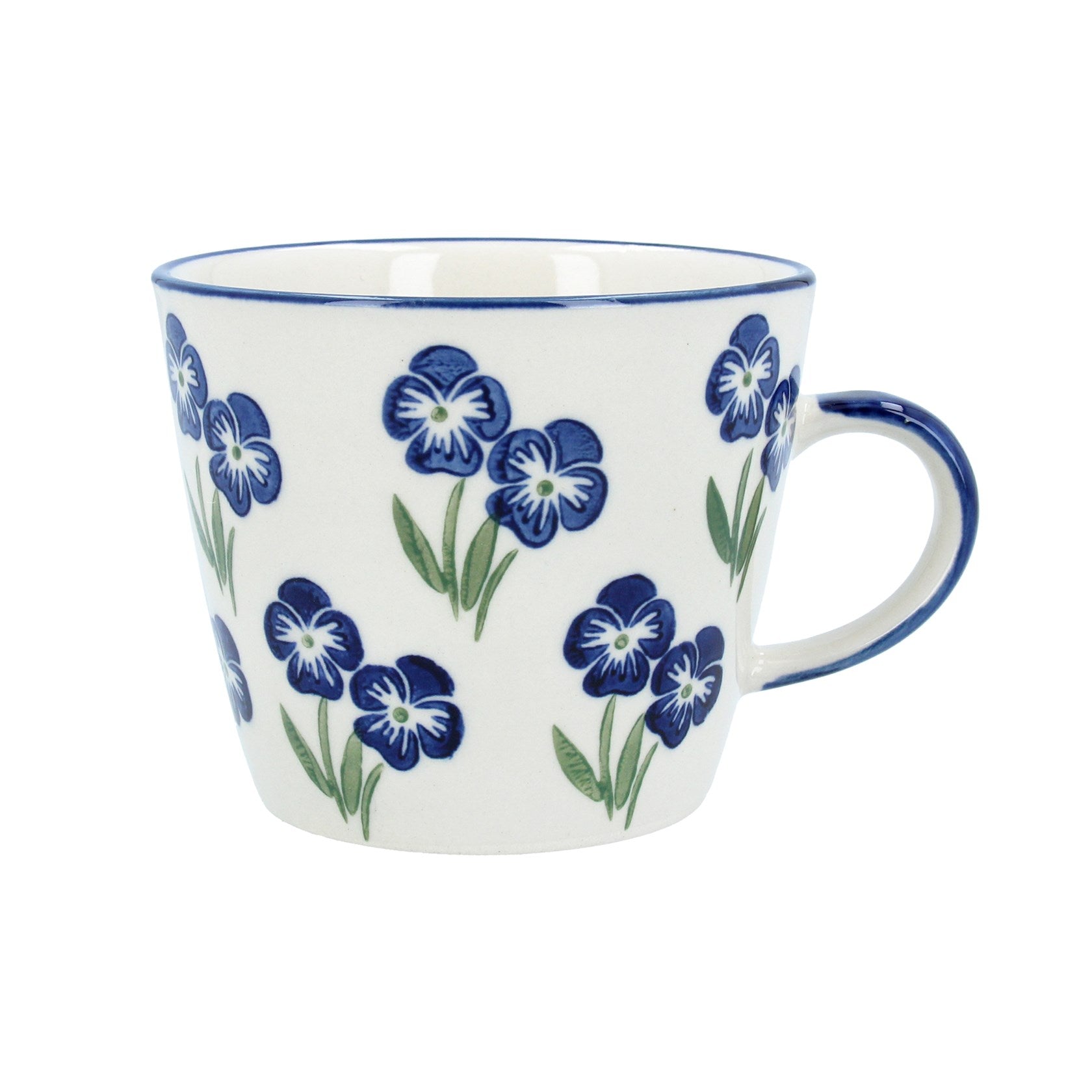 Blue Viola Stoneware Mug