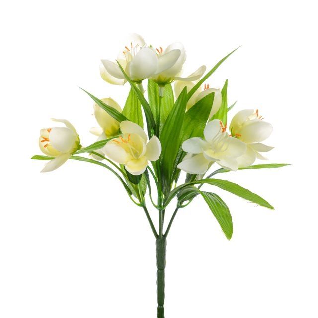 Faux Cream Crocus Spray