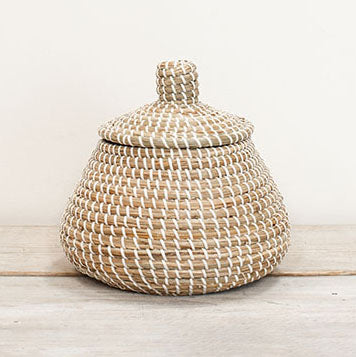 Mini Lidded Seagrass Basket
