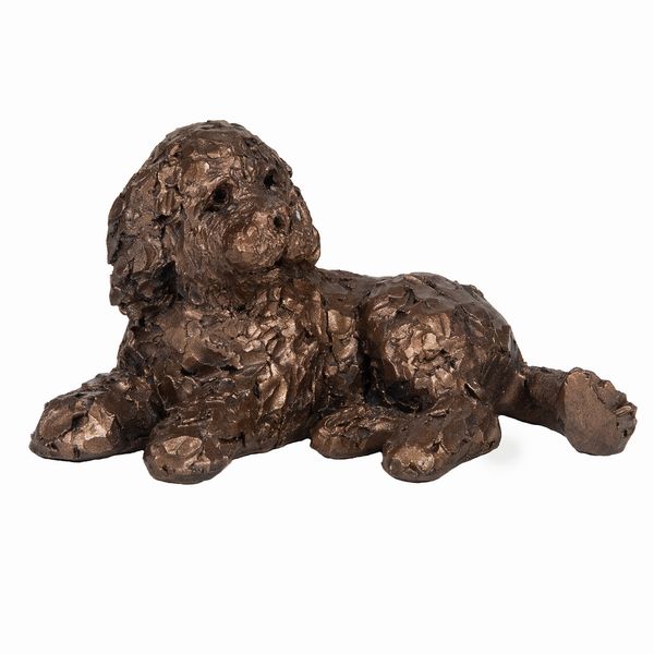 Pickwick Laying Cockapoo Frith Bronze Sculpture