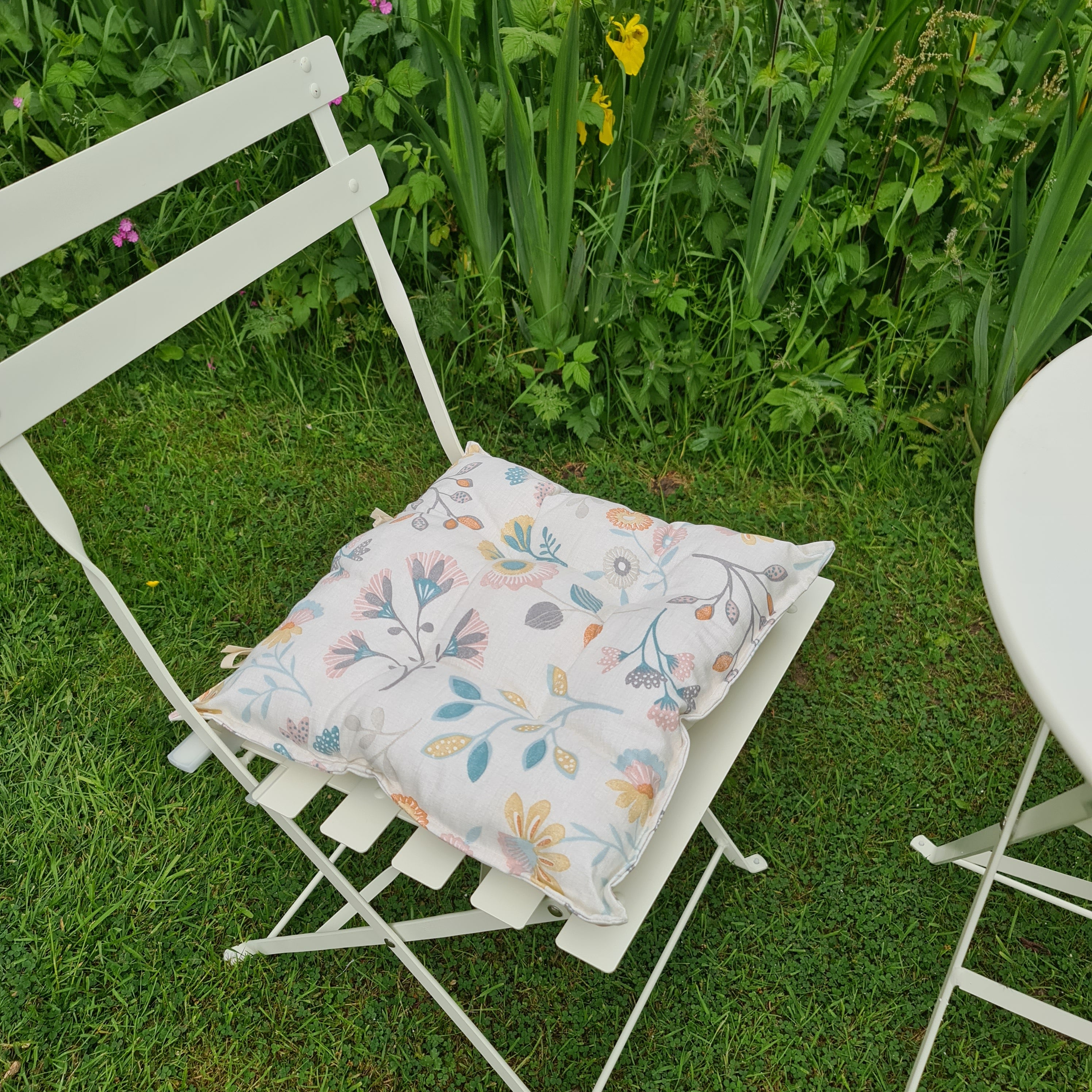 Alder Coral/Teal Chair Seat Pad