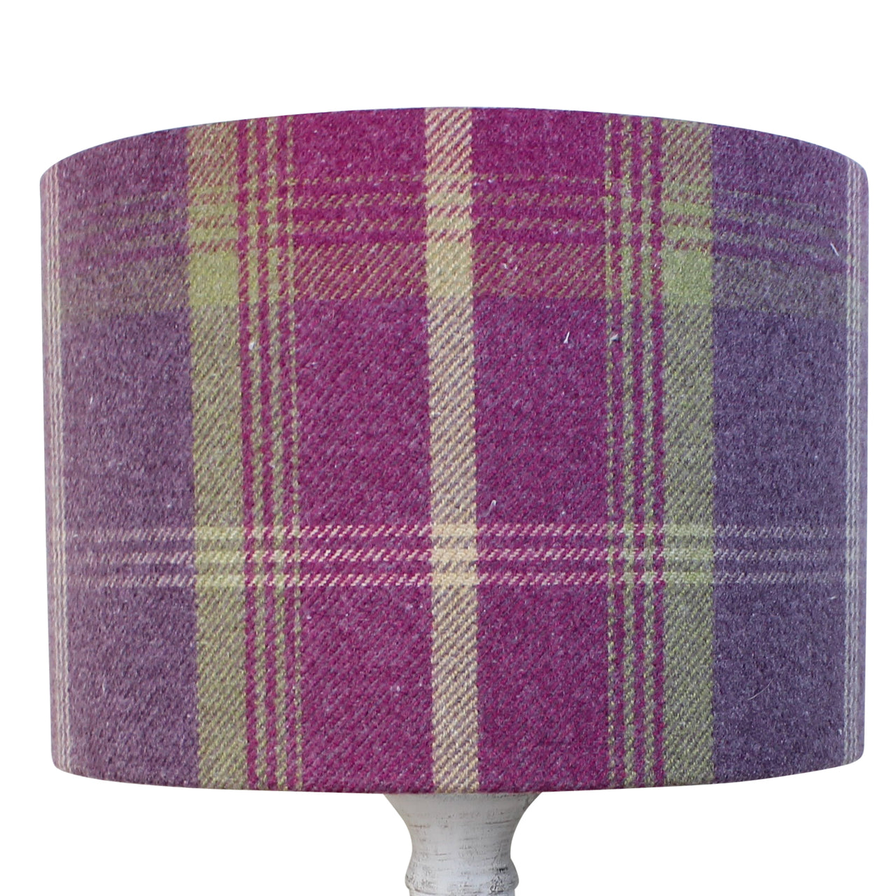 Balmoral Amethyst Check Drum Lampshade