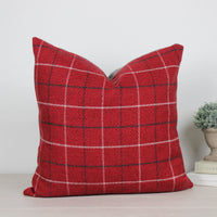 Thumbnail for Bamburgh Red Checked Cushion