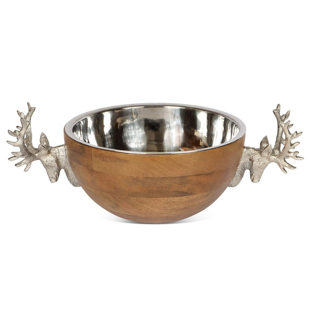 Huntsman Medium Stag Head Wooden Bowl
