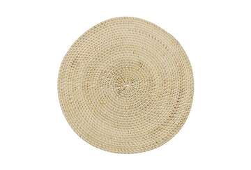 White Circular Rattan Placemat