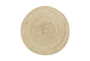 White Circular Rattan Placemat