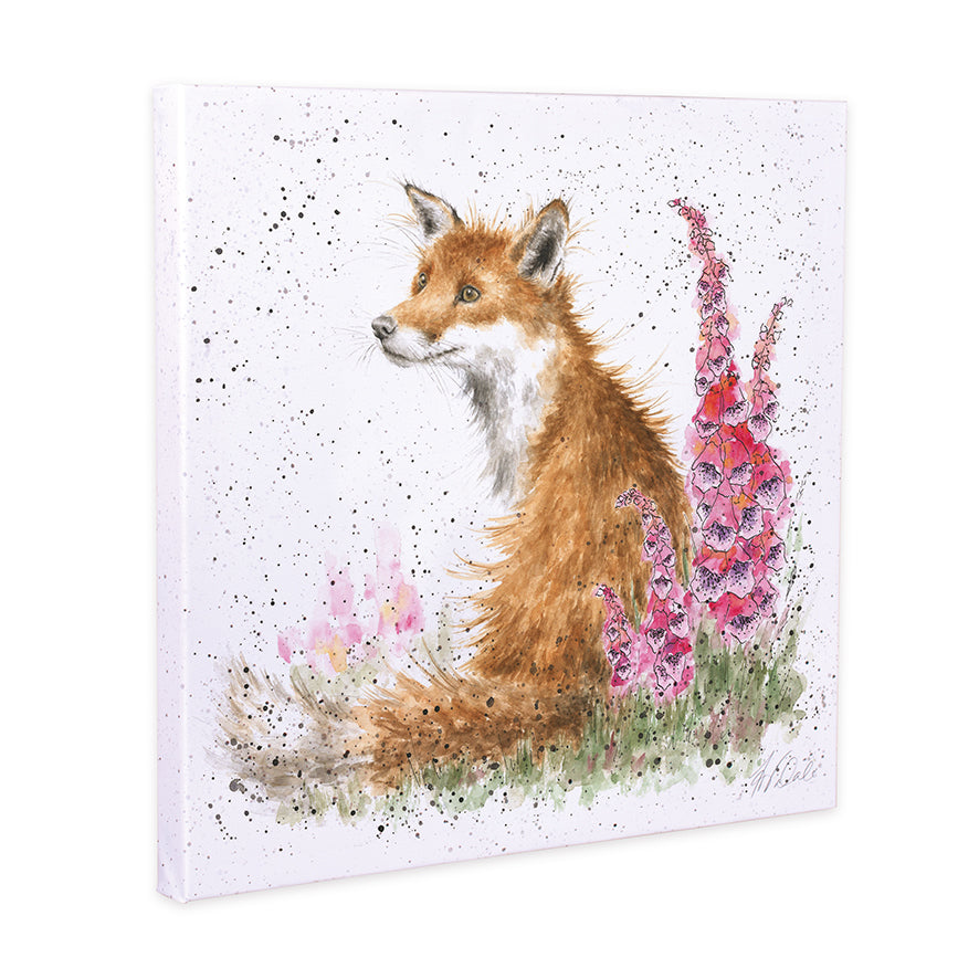 Foxgloves 20cm Canvas Print