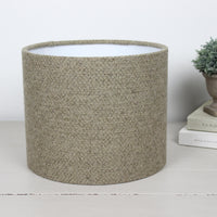 Thumbnail for Carnegie Stone Beige Herringbone Drum Lampshade
