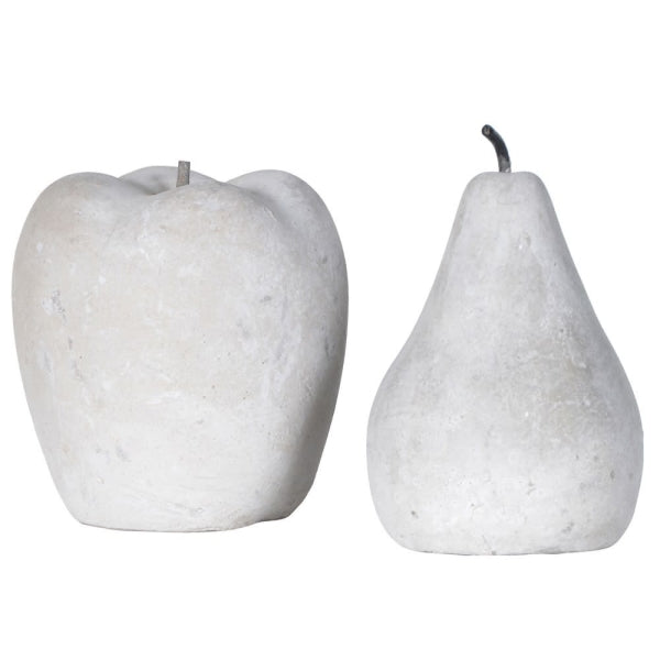 Cement Apple and Pear Set