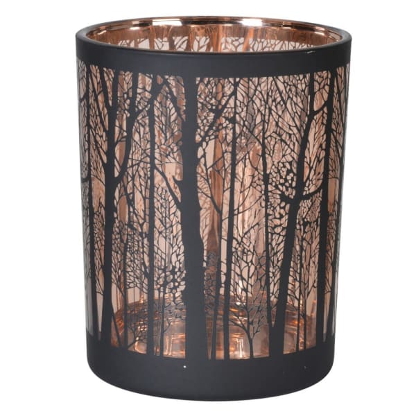 Copper Forest Tea Light Candle Holder