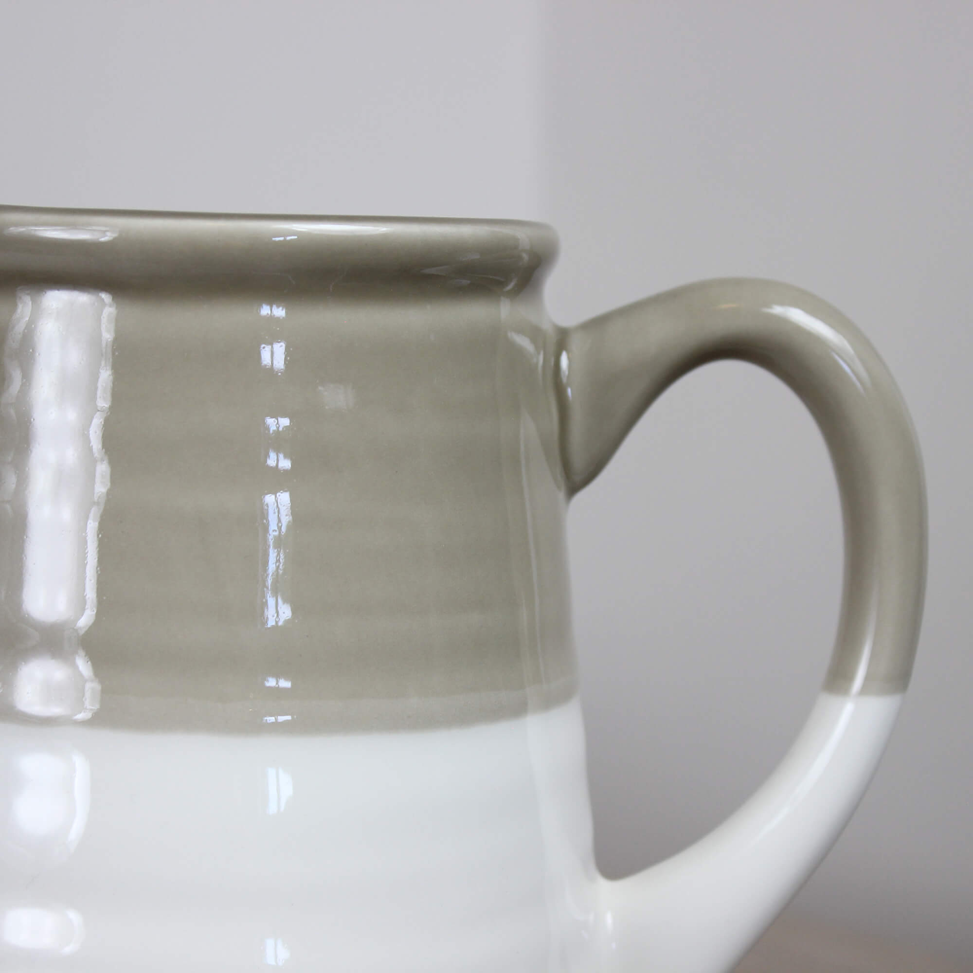 Esther Ceramic Grey and White Pitcher Jug