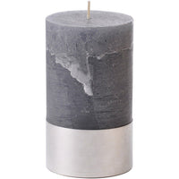 Thumbnail for Libra Dark Grey Rustica Pillar Candle 7x12cm