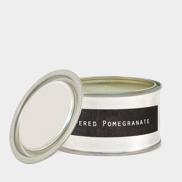 East Of India Peppered Pomegranate Tin Candle