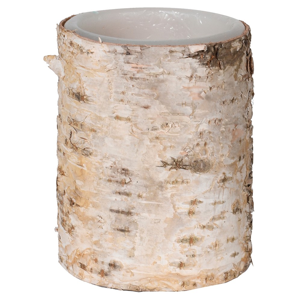 Small LED Birch Bark Candle