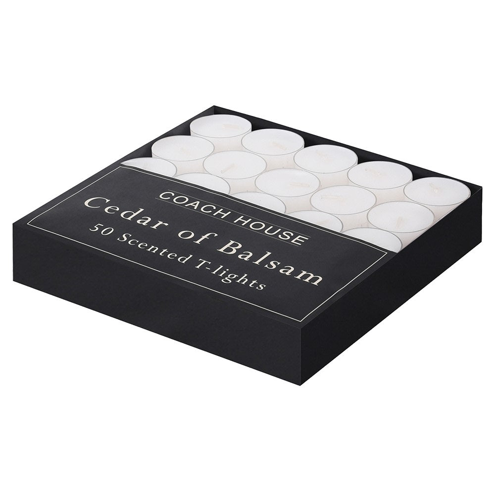 Set of 50 Cedar of Balsam Tea Light Candles