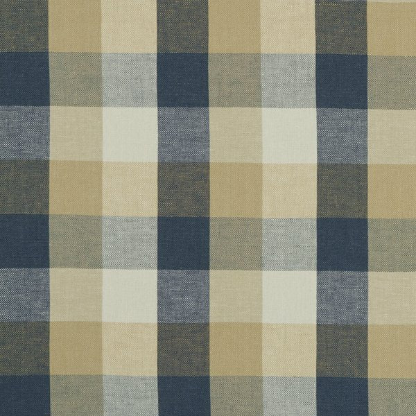 Austin Check Midnight Curtains