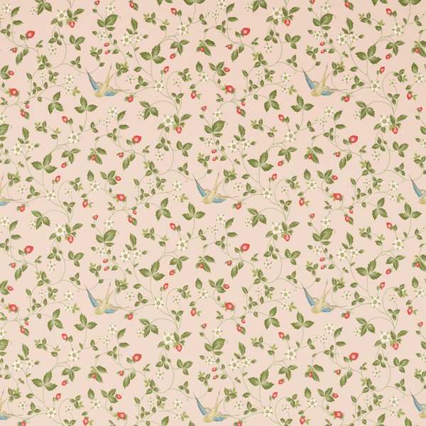 Wild Strawberry Blush Linen Curtains