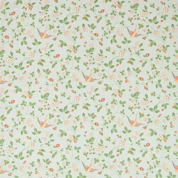 Wild Strawberry Dove Linen Curtains