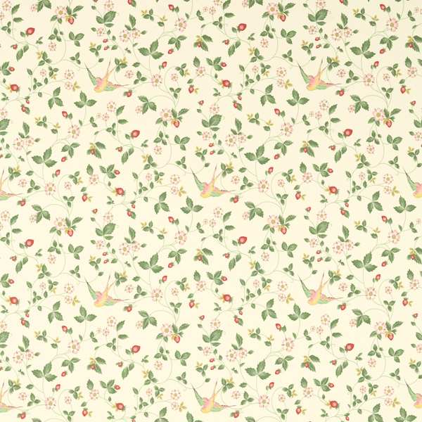 Wild Strawberry Ivory Linen Roman Blind