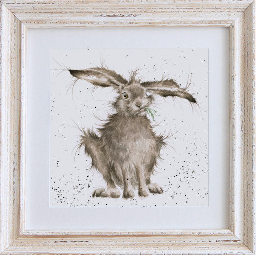 Wrendale Hare Picture Hare Brained White Framed Card