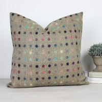 Thumbnail for Multispot Fawn Tweed Wool Cushion