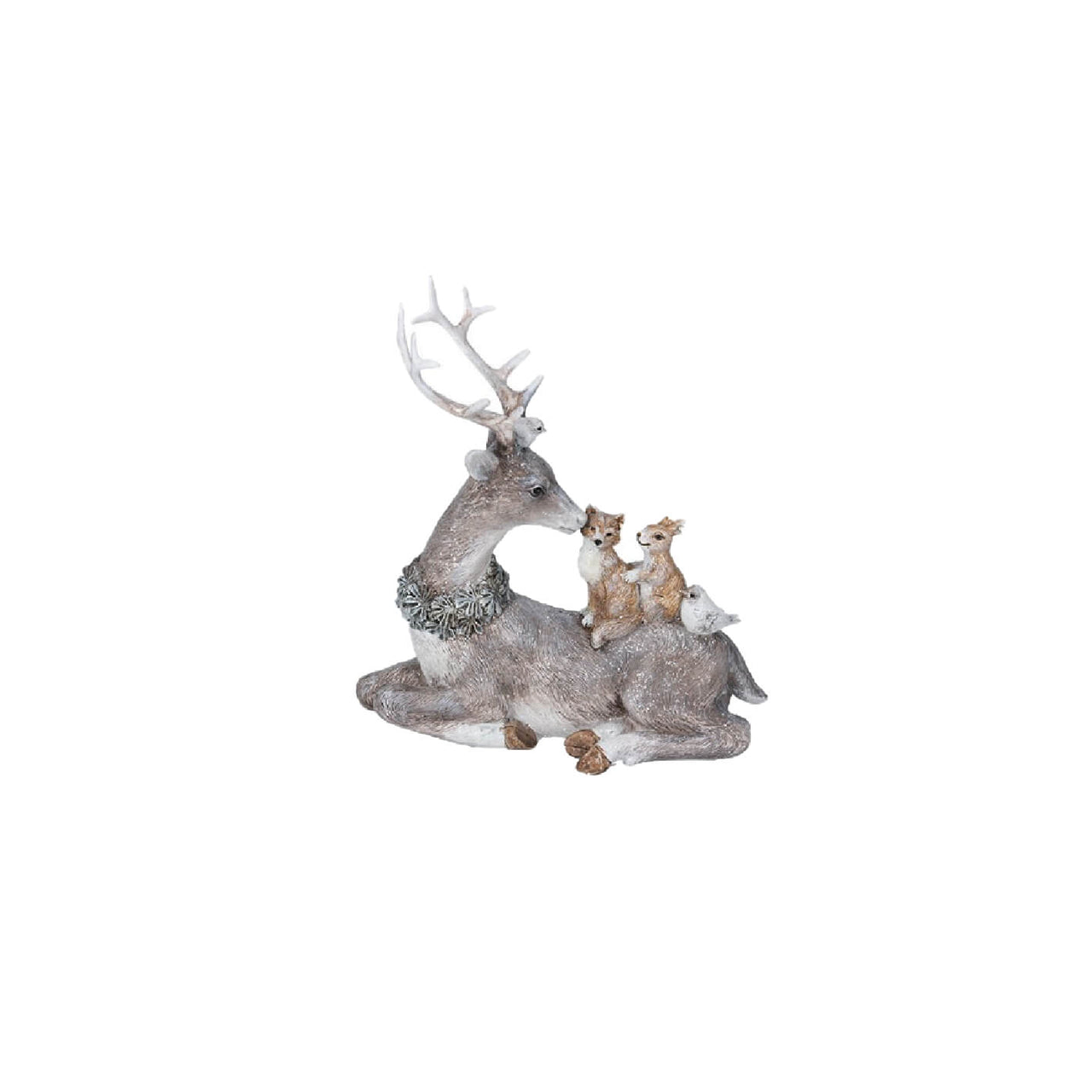 Stag and Woodland Christmas Ornament