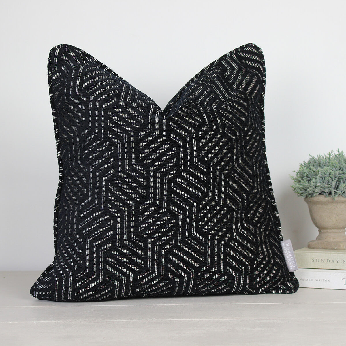 Geo Noir Cushion