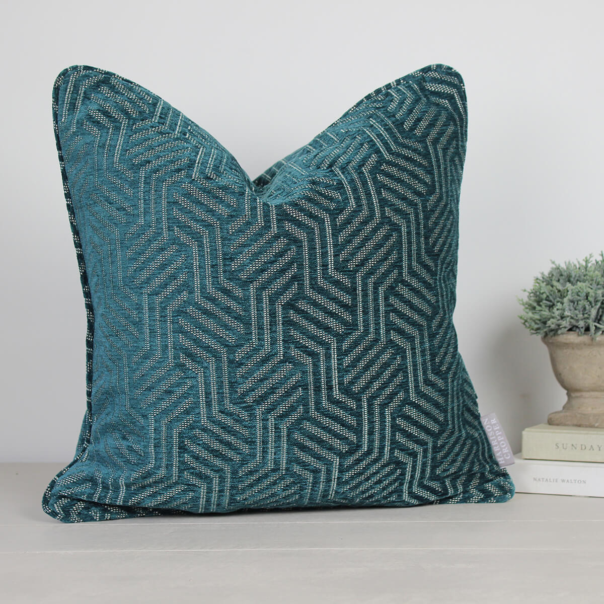 Geo Teal Cushion