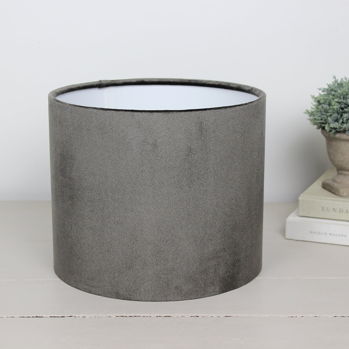 Glamour Chocolate Velvet Drum Lampshade