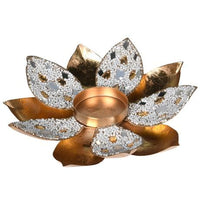 Thumbnail for Gold Jewel Flower Votive Tea Light Candleholder
