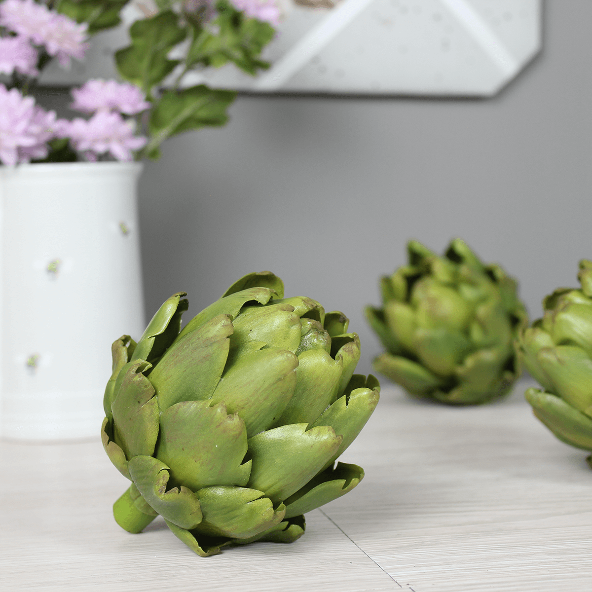 Artificial Green Artichoke Head