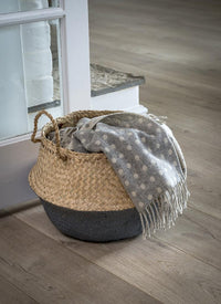 Thumbnail for Grey Dipped Seagrass Storage Basket