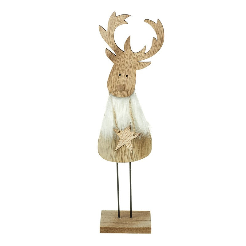 Reindeer Holding Star On Stand Ornament