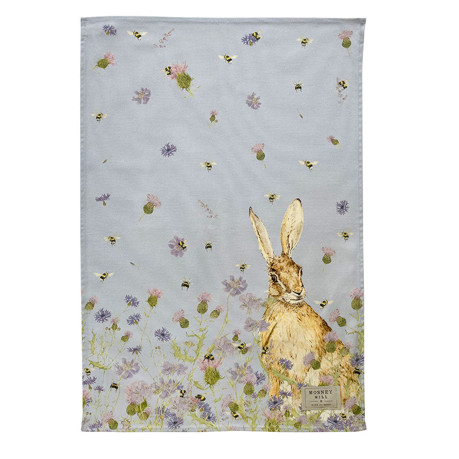 Mosney Mill Hare and Wildflower Tea Towel