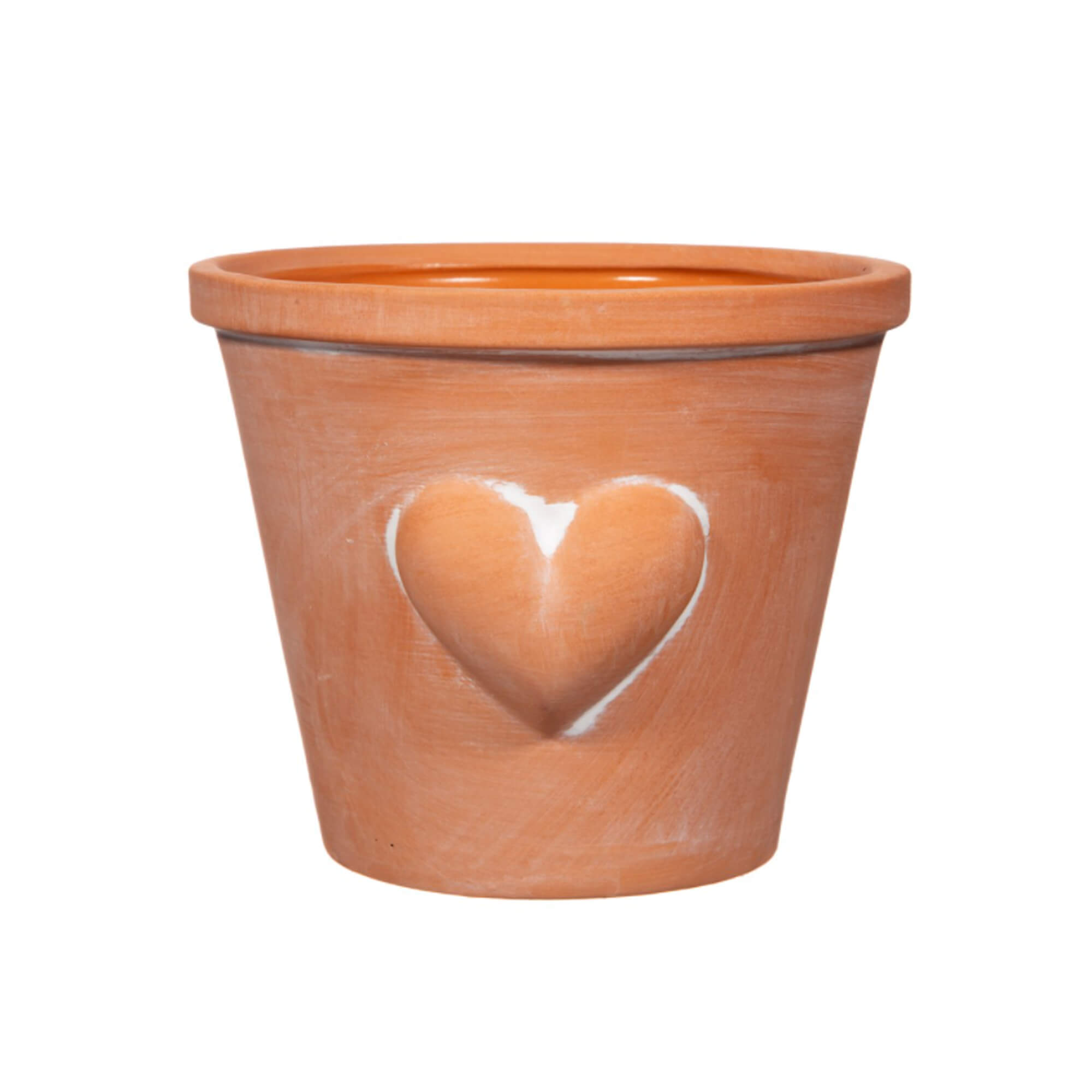 Large Terracotta Heart Planter with Heart