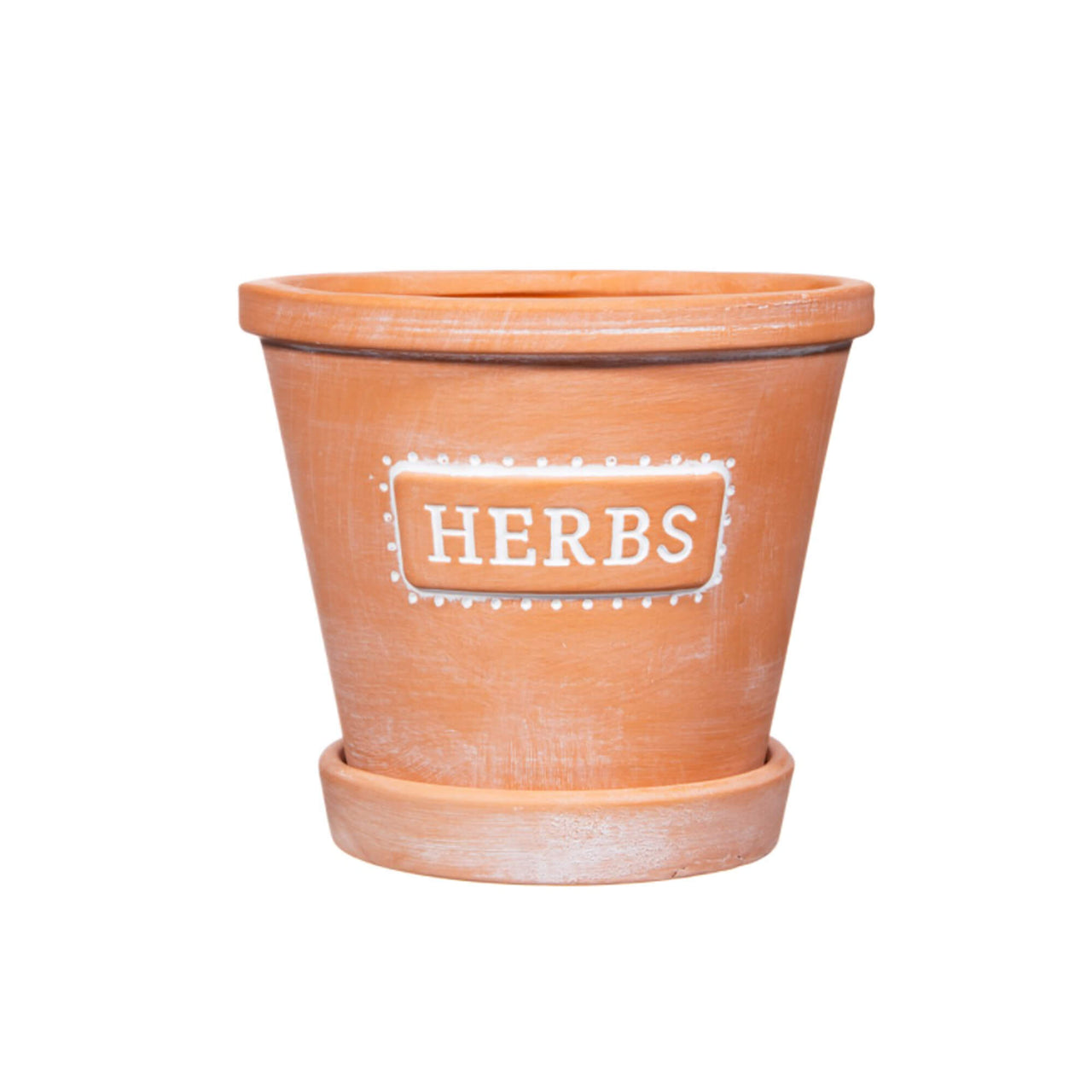 Herbs Terracotta Planter with Saucer