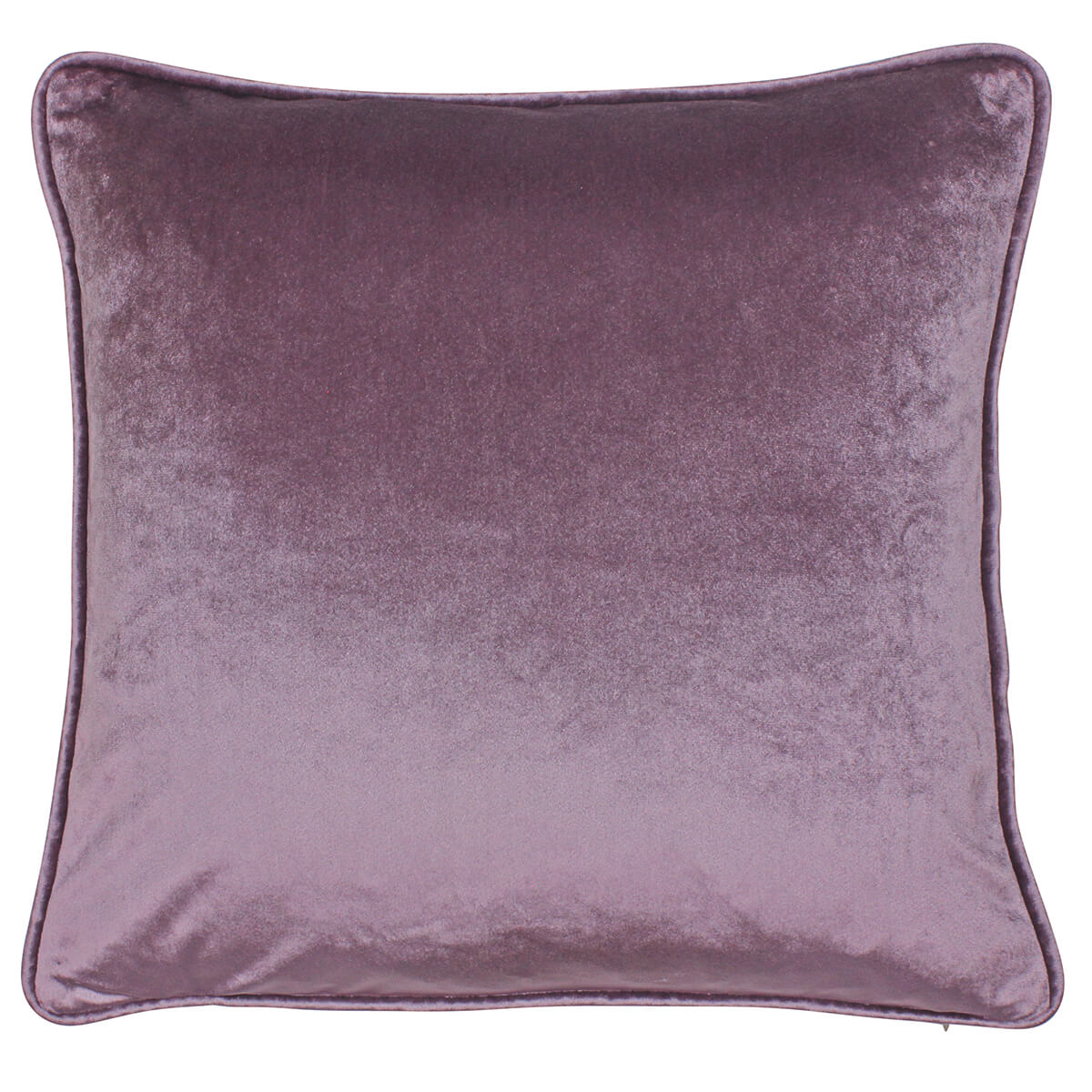 Glamour Mauve Purple Velvet Piped Cushion